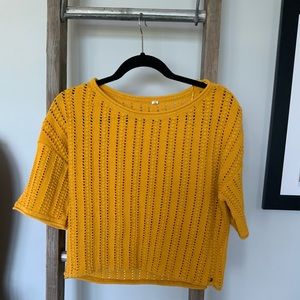 Yellow Knit T-shirt US S